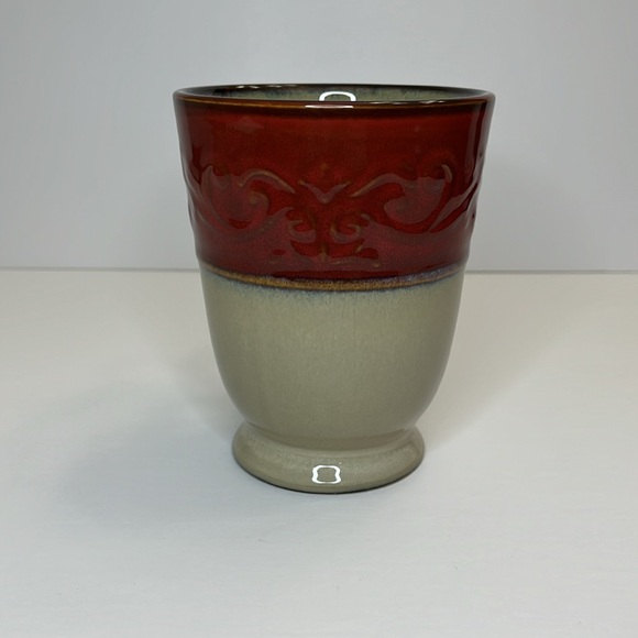 Pier 1 Imports RED SCROLL Mug NWT - Picture 2 of 6